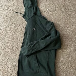Nike zip up green sweater